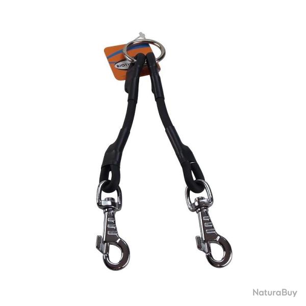 coupleur BIOTHANE rond 8 mm - 35 cm NOIR