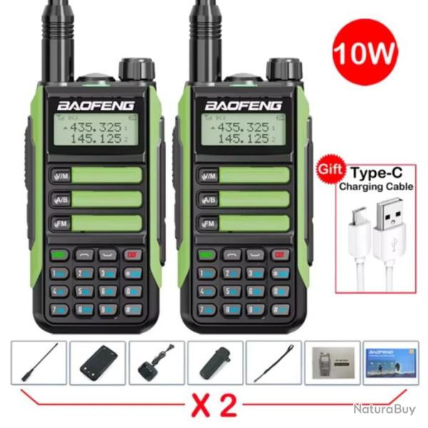 2X BAOFENG VHF UV-16 pro Max, Talkie-walkie 10 Watts LONGUE PORT�E - Livraison Offerte