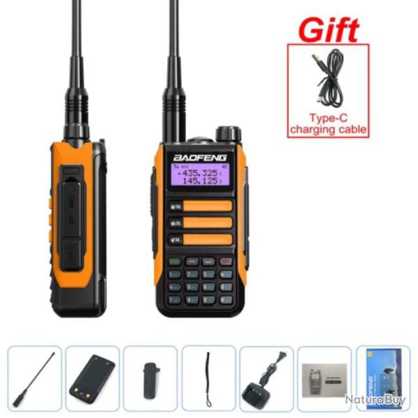BAOFENG VHF UV-16 pro Max, True haute puissance 10 Watts LONGUE PORT�E, orange - Livraison Offerte