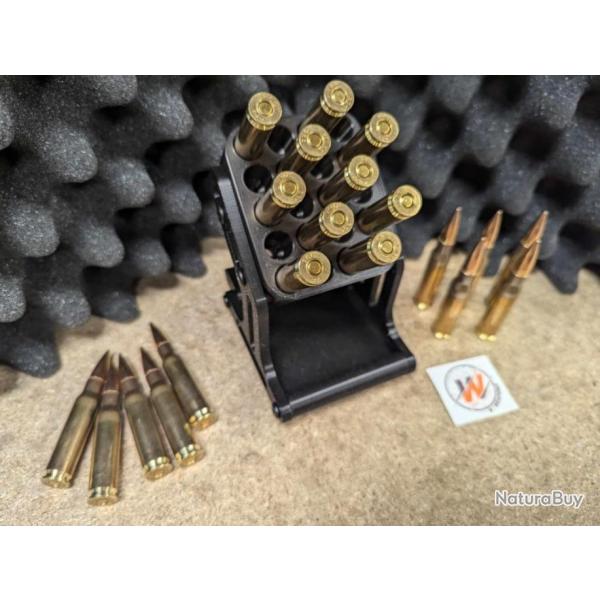 PRESENTOIR .375 CheyTac - Pr�sentoir pour 15 cartouches 375 cheytac NOIR- Impression 3d