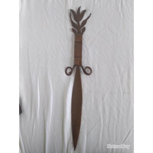 Dague ou grand couteau, artisanat de tranch�e WW1, Verdun