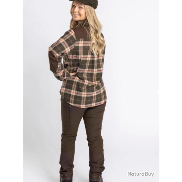 PANTALON FEMME PINEWOOD ABISKO/BRENTON TRS  DARK OLIVE/SUEDE BROWN 34020