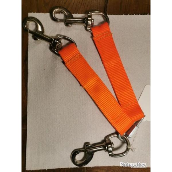 COUPLEUR EN POLYAMIDE POUR 2 CHIENS (A027)