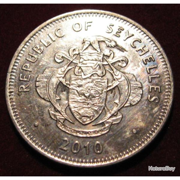 SEYCHELLES one rupee 2010 ttb diametre 26 mm