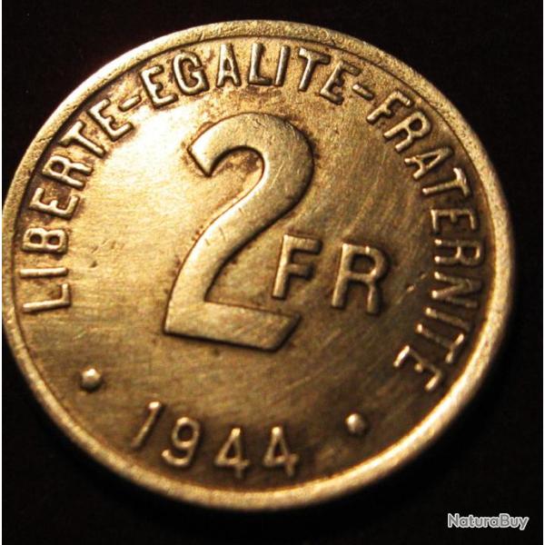 France  2 francs  1944 (philadelphie)