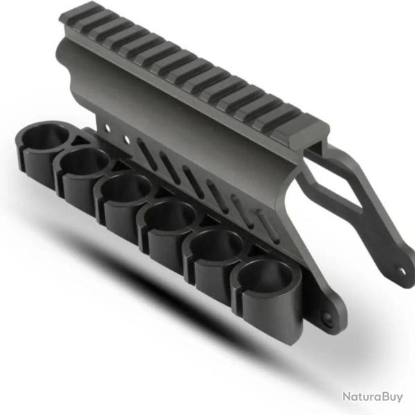 Montage rail picatinny et porte cartouche pour Fusil � pompe Mossberg Maverick 88 / 500 / 590