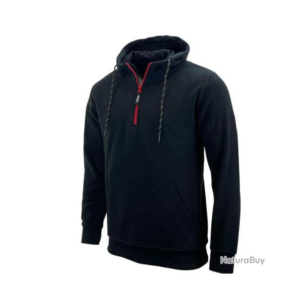 Sweat � capuche polaire  Trail Noir  Unisexe