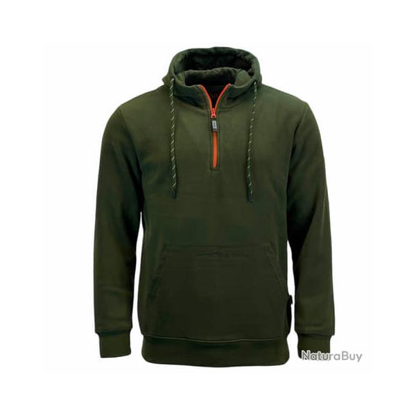 Sweat � capuche polaire  Trail Vert Unisexe