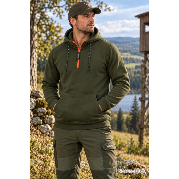 Sweat � capuche polaire  Trail Vert Unisexe