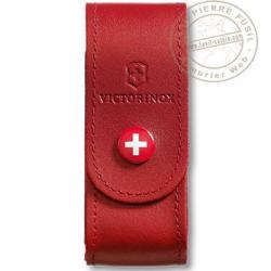Etui cuir VICTORINOX - 6 &agrave; 14 pi&egrave;ces - rouge