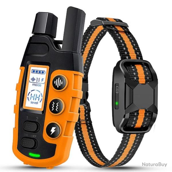 Collier de dressage pour chien avec t�l�commande avec �cran - Orange - 1 collier