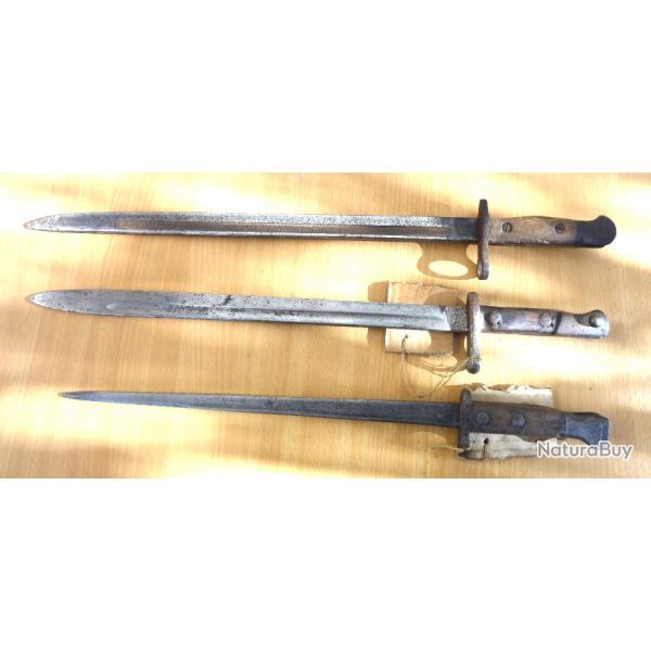 Lot de 3 ba�onnettes