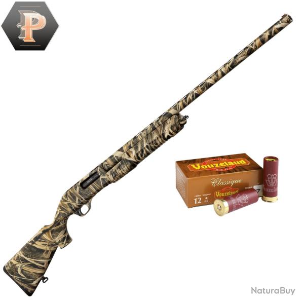 Pack chasseur ! Fusil de chasse � pompe camo Yildiz S76 cal 12/76 + mun
