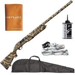 Pack chasseur ! Fusil de chasse &agrave; pompe camo Yildiz S76 cal 12/76 + fourreau + nettoyage + permis