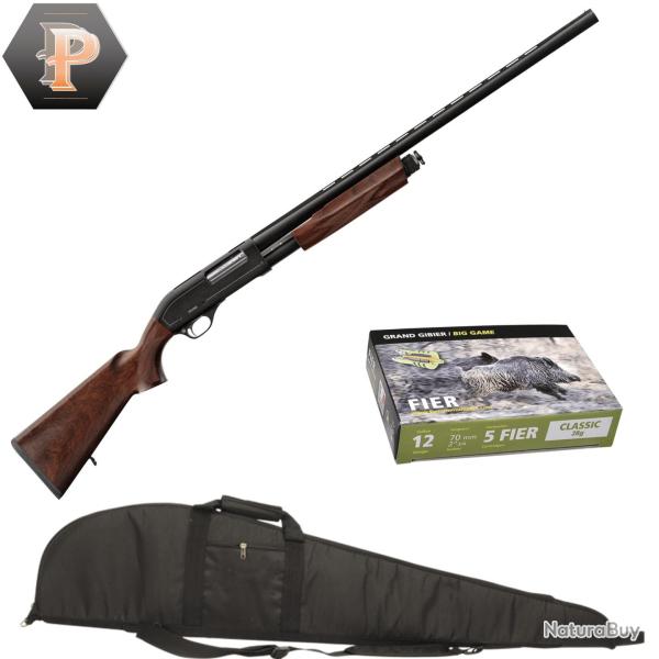 Pack chasseur ! Fusil de chasse � pompe Yildiz S71 Cal 12/76 + mun + fourreau