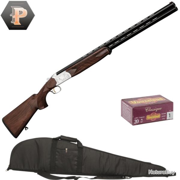 Pack Chasseur ! Fusil superpos� Luxe Yildiz ejecteur plaine cal. 20/76 + mun + fourreau