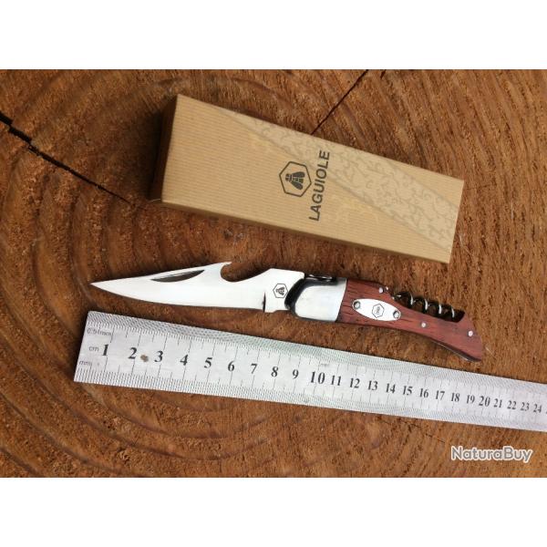 Neuf - Couteau pliant Laguiole - Tire-bouchon / D�capsuleur