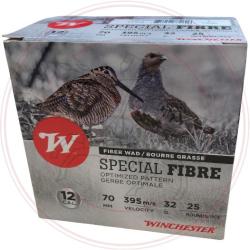 CARTOUCHES WINCHESTER SP&Eacute;CIAL FIBRE CAL.12 70 32Gram BG X25