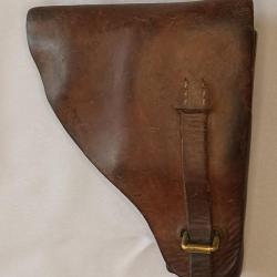 PA 6,35 &eacute;tui cuir brun 39/45 vintage