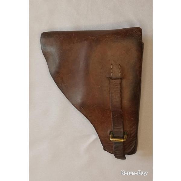 PA 6,35 �tui cuir brun 39/45 vintage