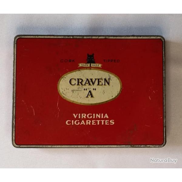 Boite  cigarettes British CRAVEN"A" GB 39/45