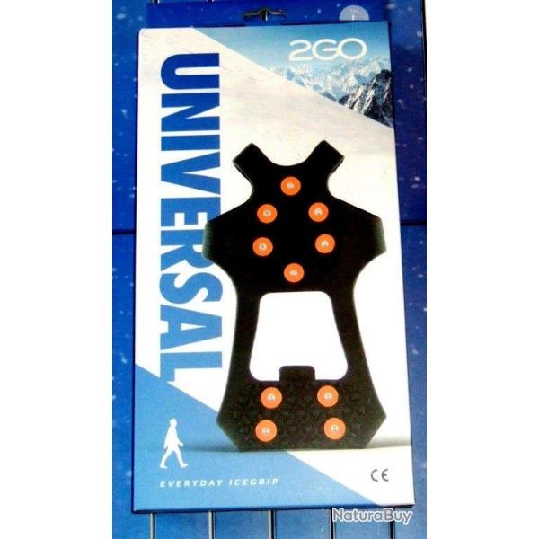 Jeu de crampons antid�rapants universels 10 pointes acier inoxydable L (large)