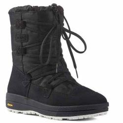 Bottes chaudes de neige apr&egrave;s-ski cuir hydrofuge pour femme 36 & 37 noir 36
