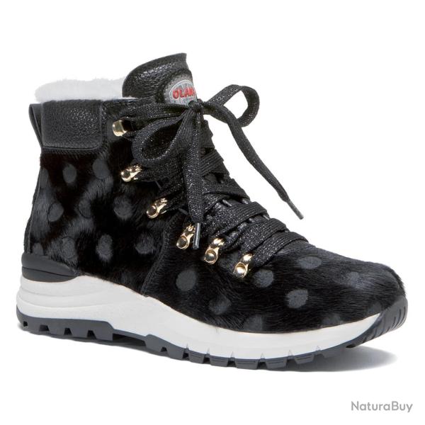 Bottines chaudes et luxueuses femme en peau vache fourr�es mouton v�ritable Olang Lima II 38 noir � 