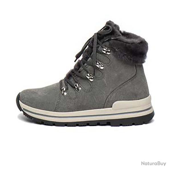 Bottines hiver en peau de mouton retourn�e pour Femme - Olang Gufo moka 38 gris