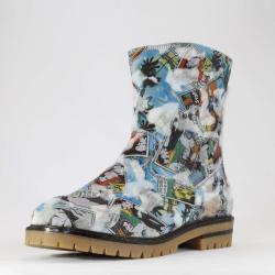 Bottes d'hiver femme en cuir hydrofuge fourr&eacute;es agneau - Olang PERU 38 et 41 41 bleu turquoise semel