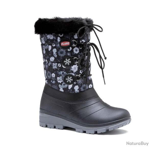 Bottes de neige et apr�s-ski �tanches - Olang Patty Enfant 27/28 gris & noir 27/28