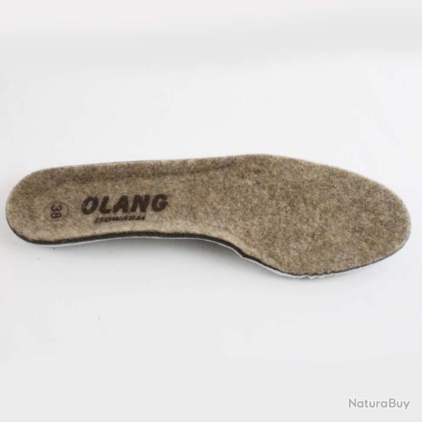 Bottes chaudes femme cuir su�de et col en tweed - Olang Merano 38 jaune moutarde semelle additionnel