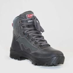 Bottes chaudes pour homme en cuir gris anthracite imperm&eacute;able 42 42 gris anthracite