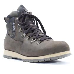 Sneakers chaudes montantes pour homme en cuir marron et empi&egrave;cements motif militaire 42 42 marron fo