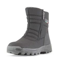 botte apres ski hiver homme en tissu technique matelass&eacute; noir et fourr&eacute;e laine noir 42