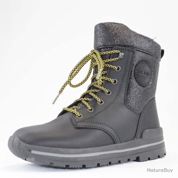 Bottines d'hiver chaudes pour femme en polyester matelass� paillet� 38 38 noir paillet�