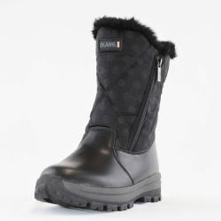 Bottes chaudes femme en cuir hydro york et tissu technique pois noir 38 38 noir &agrave; pois noirs
