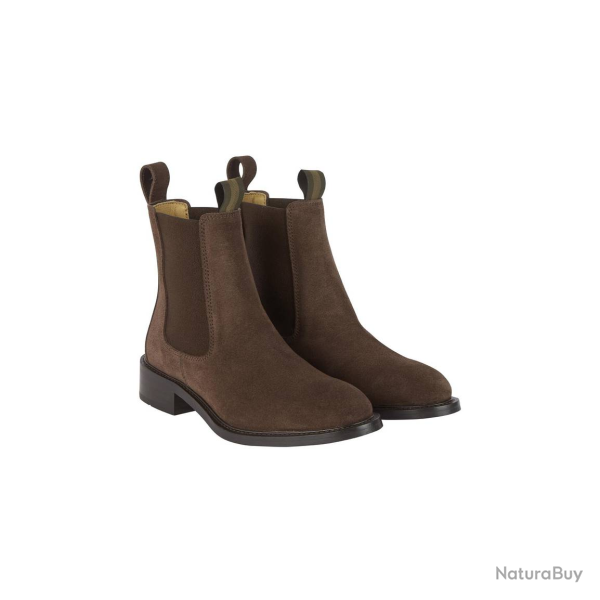 Bottines femmes Le Chameau La Chelsea daim Marron fonc�