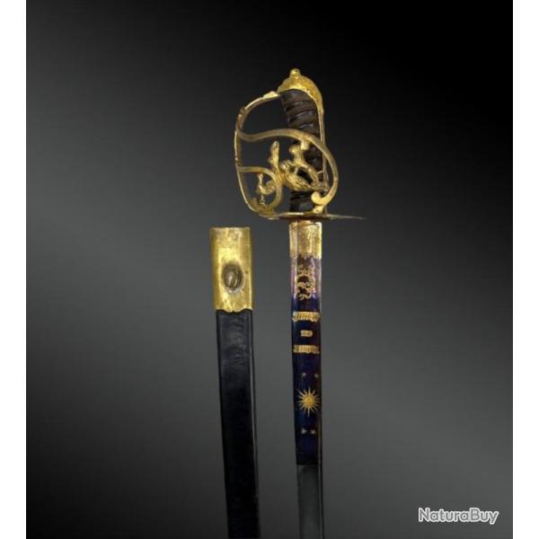 Sabre d'officier de la Garde Nationale ou des Volontaire nationaux dit au lion grimpant - France