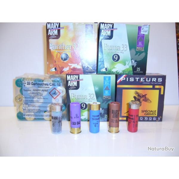 CARTOUCHE CALIBRE 12  PLOMB 9  33BJ