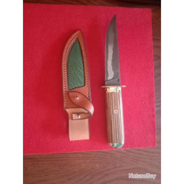 Couteau de chasse lame san-mai de sergej tichomirov