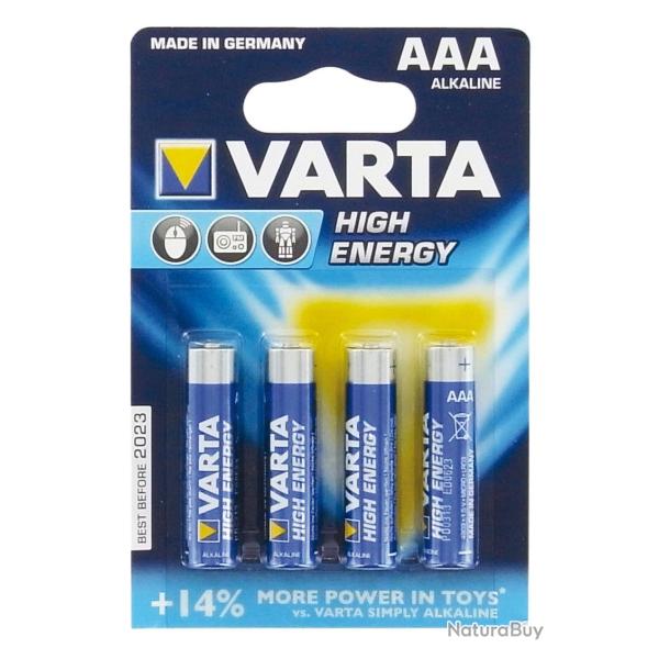 Blister de 4 piles Varta LR03/AAA