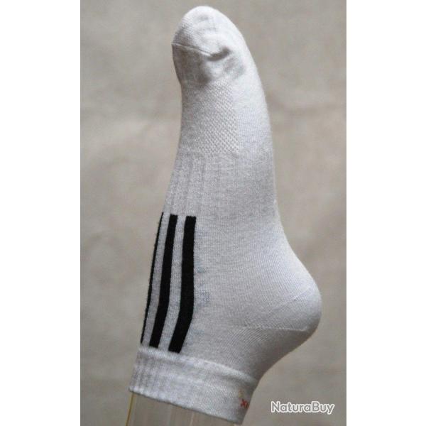 Socquettes techniques de sport fibre coolmax blanc  46-48