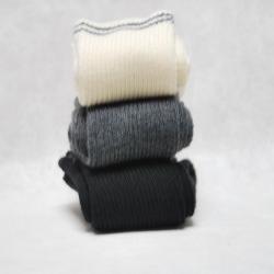Chaussettes chaudes homme et femme en laine non comprimantes &eacute;paisses 60 37/39 vert kaki