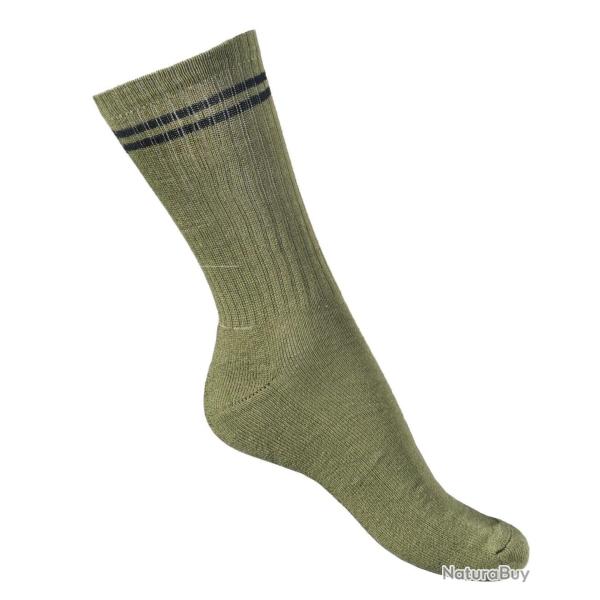 Chaussettes homme et femme �paisses robustes en coton kaki loisirs 40/42 vert kaki