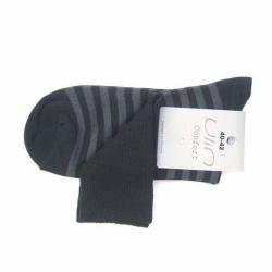 Chaussettes femme non comprimantes coton ray&eacute; 37/39 ray&eacute; noir gris