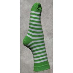 Offre d&egrave;s 2 paires de chaussettes ray&eacute;es coton d'Egypte Femme 34/36 ray&eacute; rouge orange