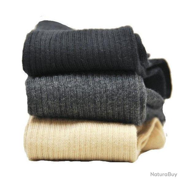 Chaussettes fines ville homme coton non comprimantes noir 43/45