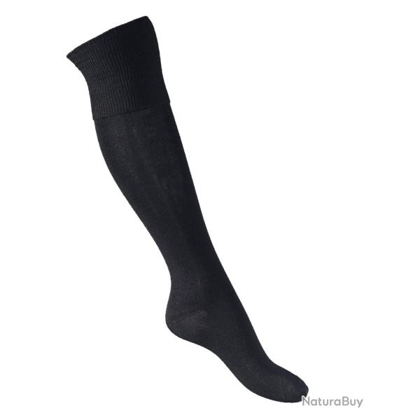 Chaussettes femme et homme hautes non comprimantes en bambou  noir  40/42