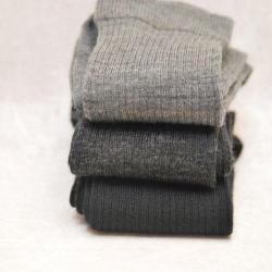 Chaussettes homme chaudes et fines 75 laine mérinos non comprimantes 40/42 gris